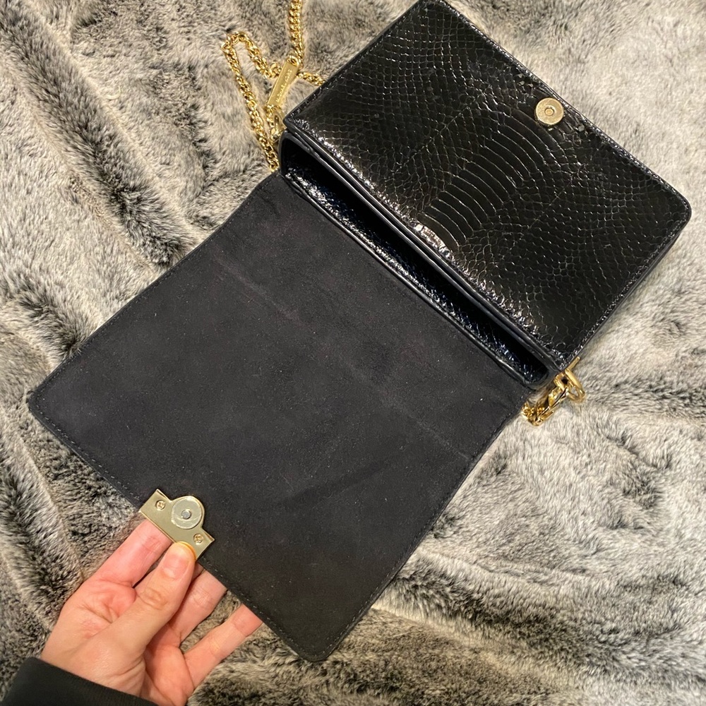 Michael Kors Jade Black Python Crossbody / Clutch - image 8